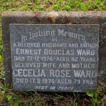 WARD Ernest Douglas -1974 &amp; Cecelia Rose -1976