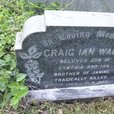 WALSH Craig Ian 1964-1985