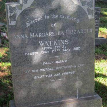 WATKINS Anna Margaretha Elizabeth BRITZ -1962