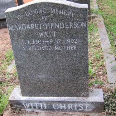 WATT Margaret Henderson 1907-1992