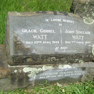 WATT John Sinclair -1943 &amp; Gracie Connel -1948 :: WATT Gertrude Golder -1963