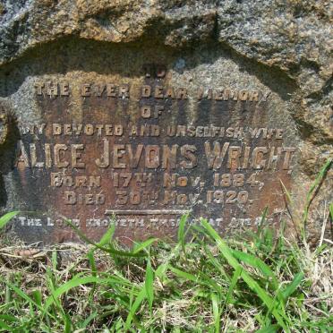 WRIGHT Alice Jevons 1884-1920
