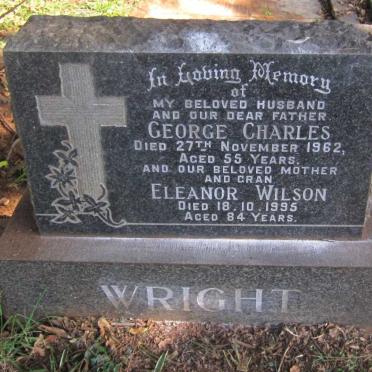 WRIGHT George Charles -1962 &amp; Eleanor Wilson -1995
