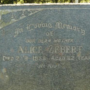 ZEBERT Alice -1959