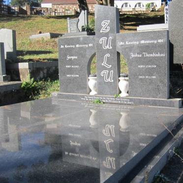 ZULU Joshua Thembinkosi 1924-1980 &amp; Georgina 1925-1996