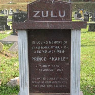 ZULU Prince Kahle 1965-2002