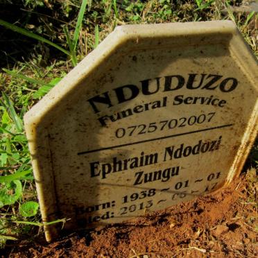 ZUNGU Ephraim Ndodozi 1938-2013
