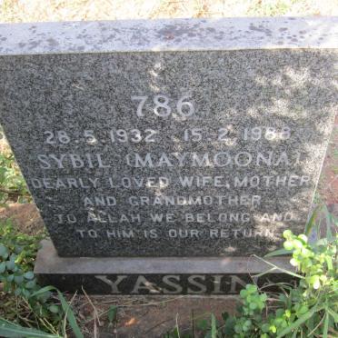 YASSIN Sybil 1932-1988
