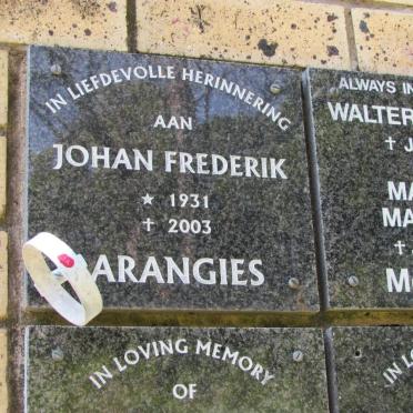 ARANGIES Johan Frederik 1931-2003
