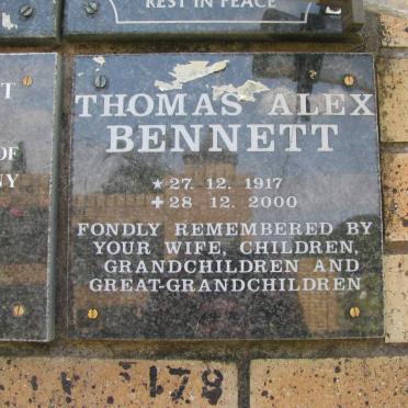 BENNETT Thomas Alex 1917-2000