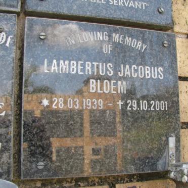 BLOEM Lambertus Jacobus 1939-2001