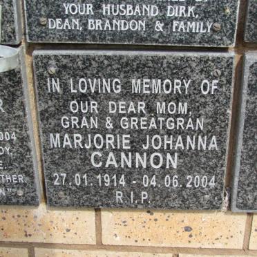 CANNON Marjorie Johanna 1914-2004
