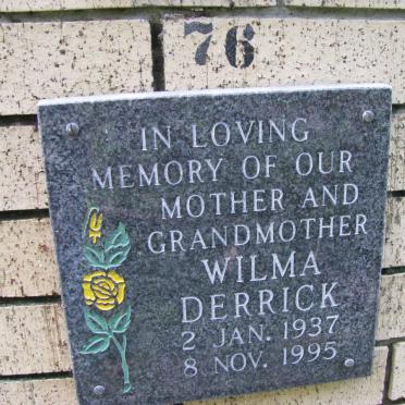 DERRICK Wilma 1937-1995