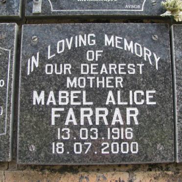 FARRAR Mabel Alice 1916-2000