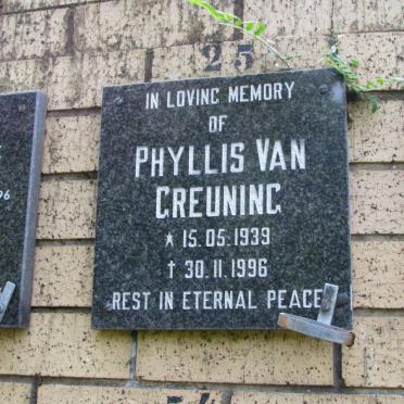 GREUNING Phyllis, van 1939-1996