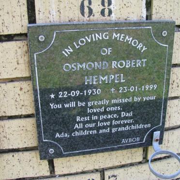 HEMPEL Osmond Robert 1930-1999