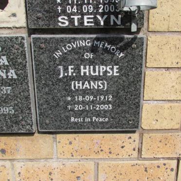 HUPSE J.F. 1912-2003