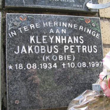 KLEYNHANS Jakobus Petrus 1934-1997