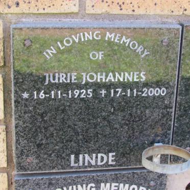 LINDE Jurie Johannes 1925-2000