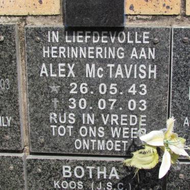 McTAVISH Alex 1943-2003