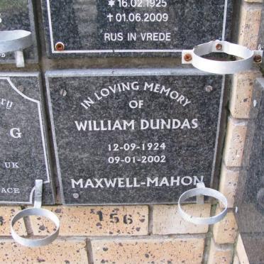 MAXWELL William Dundas, Mahon 1924-2002