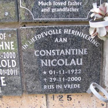 NICOLAU Constantine 1922-2000