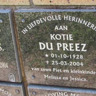 PREEZ Kotie, du 1928-2004