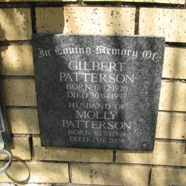 PATTERSON Gilbert 1920-1997 &amp; Molly 1924-2006