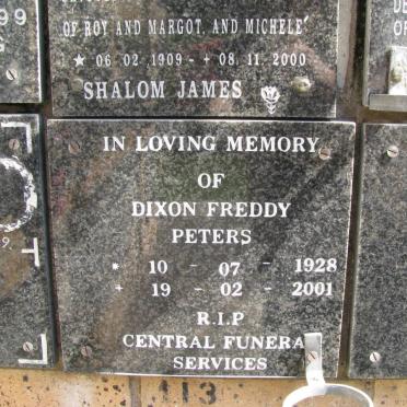 PETERS Dixon Freddy 1928-2001