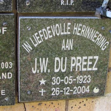 PREEZ J.W., du 1923-2004