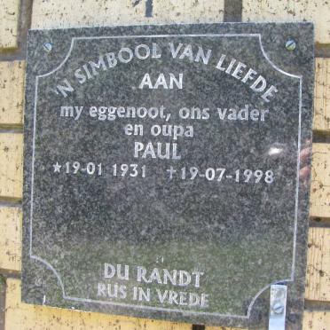 RANDT Paul, du 1931-1998