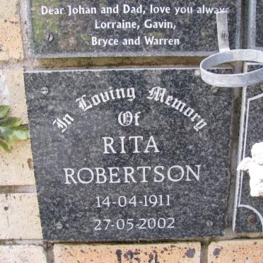 ROBERTSON Rita 1911-2002