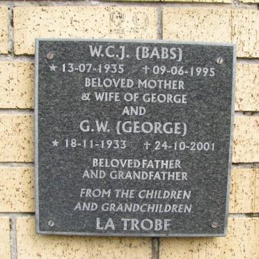 TROBE G.W., la 1933-2001 &amp; W.C.J. 1935-1995