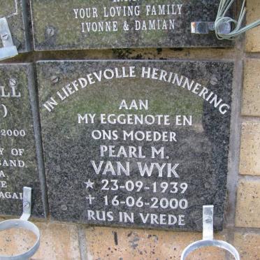 WYK Pearl M., van 1939-2000