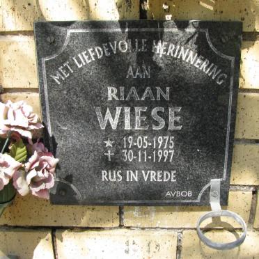 WIESE Riaan 1975-1997