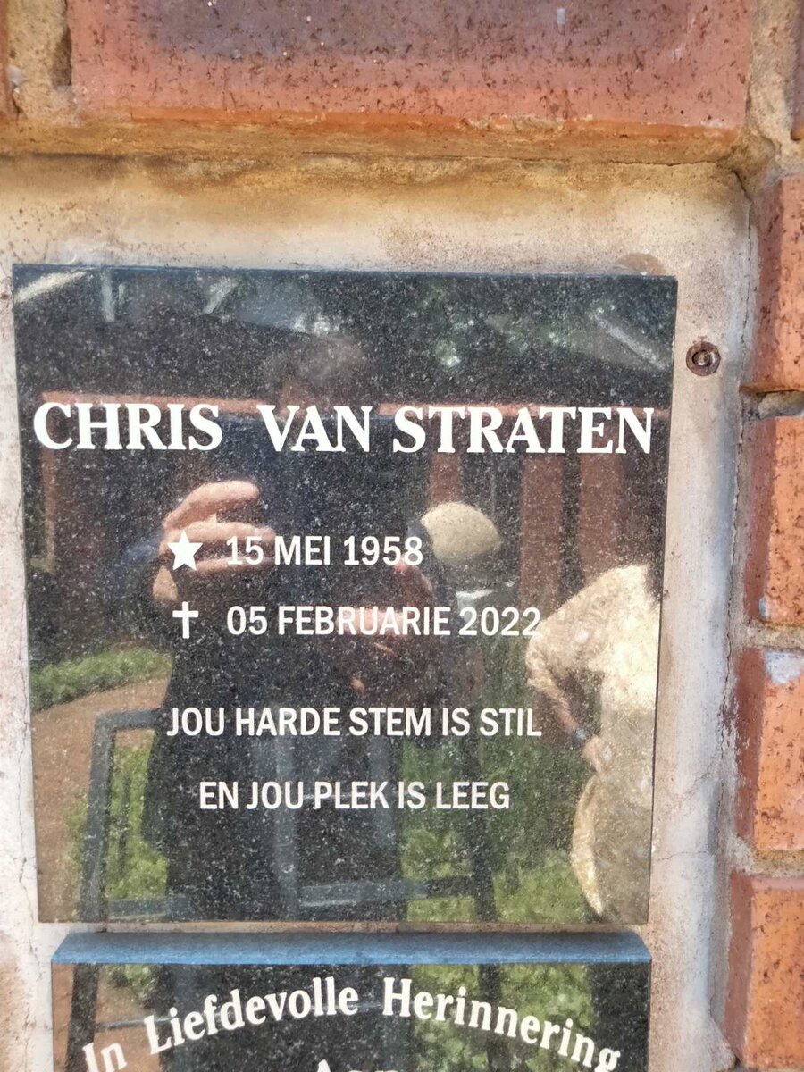 STRATEN Chris, van 1958-2022
