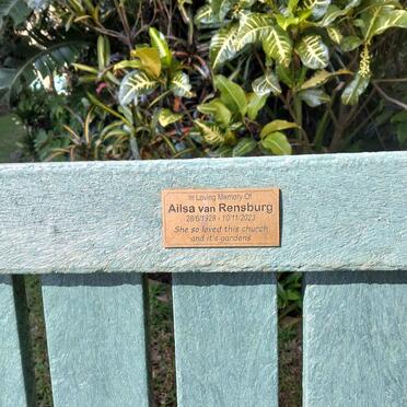 RENSBURG Ailsa, van 1928-2023