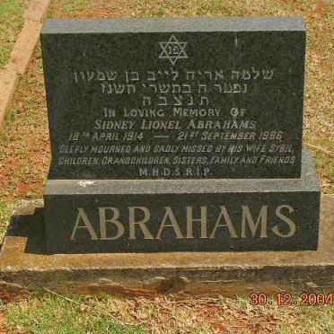 ABRAHAMS Sidney Lionel 1914-1996