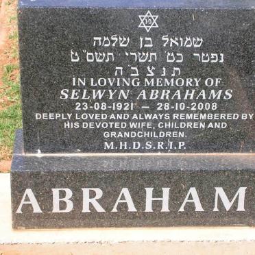 ABRAHAMS Selwyn 1921-2008