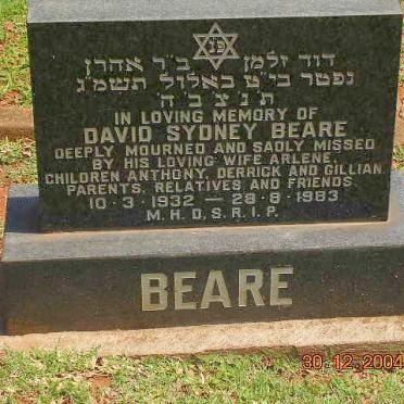 BEARE David Sydney 1932-1983