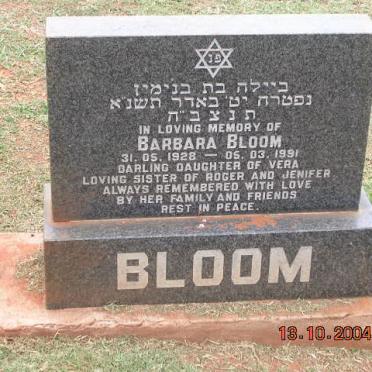 BLOOM Barbara 1928-1991