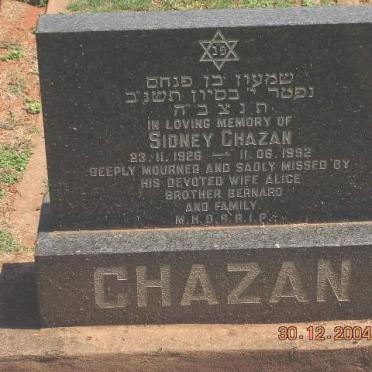 CHAZAN Sidney 1926-1992