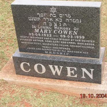 COWEN Mary 1922-1999