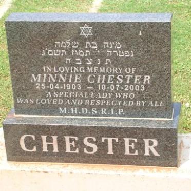 CHESTER Minnie 1903-2003