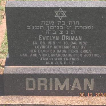 DRIMAN Evelyn 1918-1992