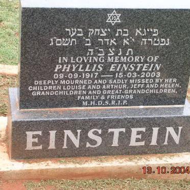 EINSTEIN Phyllis 1917-2003