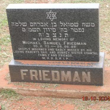 FRIEDMAN Michael Samuel 1973-1989