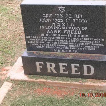 FREED Anne 1908-2002