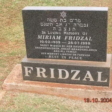 FRIDZAL Miriam 1909-1999