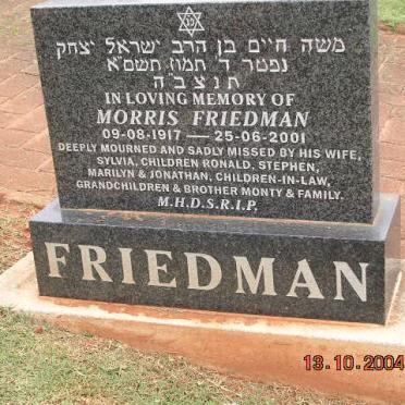FRIEDMAN Morris 1917-2001
